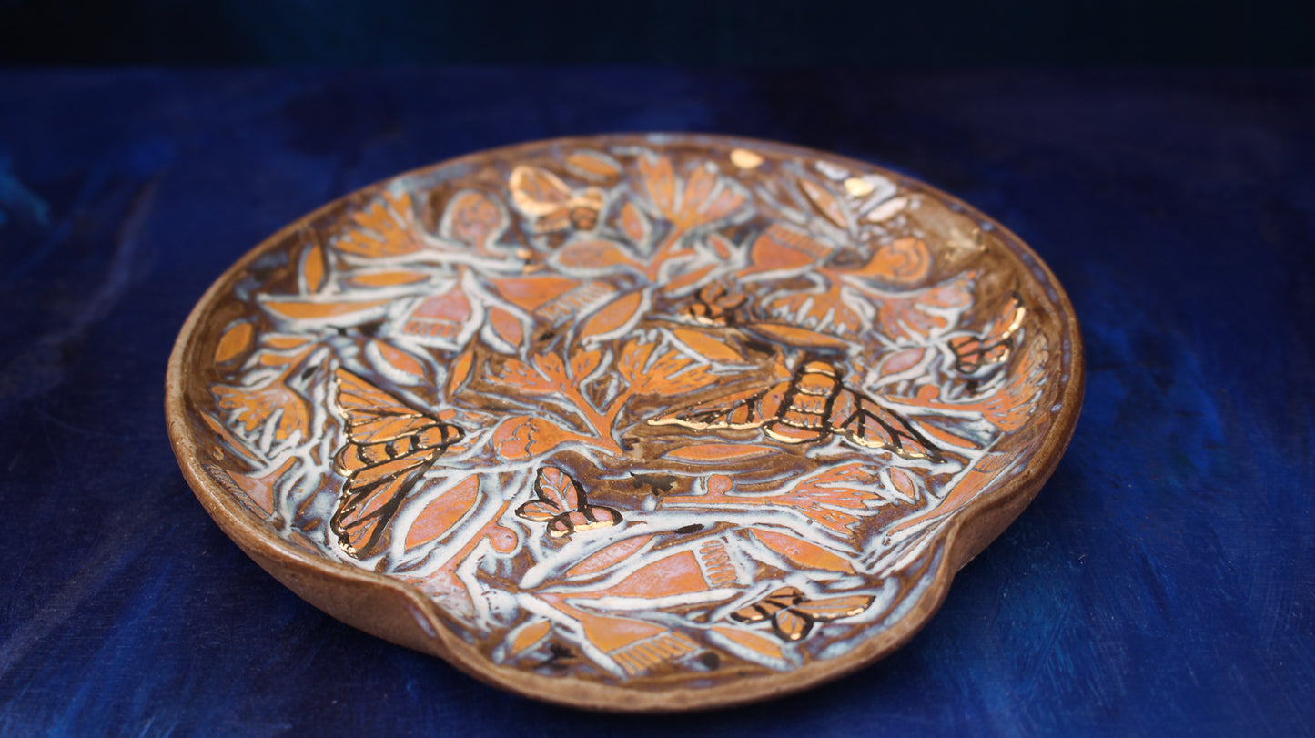 Golden Honey Bee Spoon Rest #2