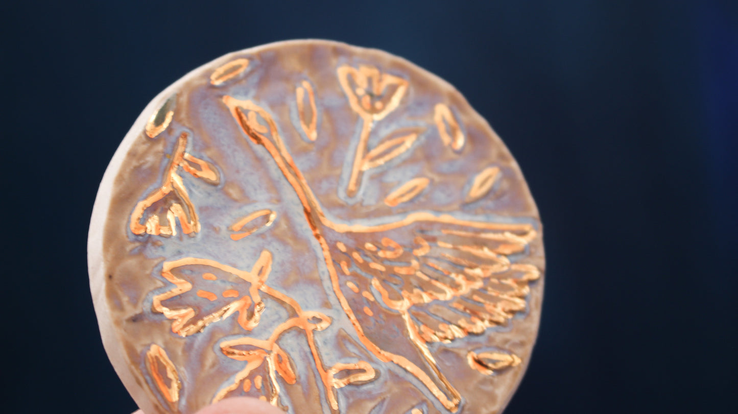 Medium Golden Goose Carved Magnet