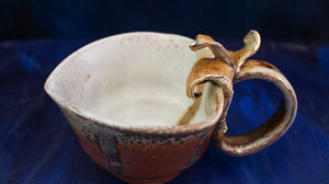 9oz Golden Gingko Teacup - Wood Fired