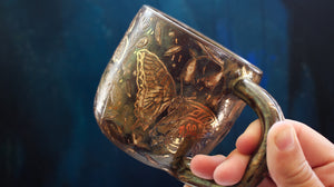 16oz Golden Butterfly Mug