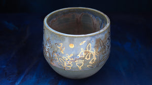 13oz Teal Golden Lily Mug