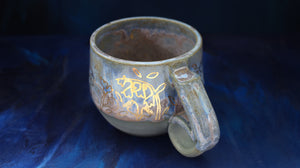 13oz Teal Golden Lily Mug