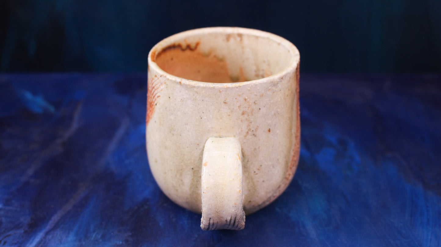 12oz Brush Carved Mug Woodfired